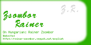 zsombor rainer business card